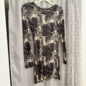 Torn by Ronny Kobo Black and Cream Abstract Top S